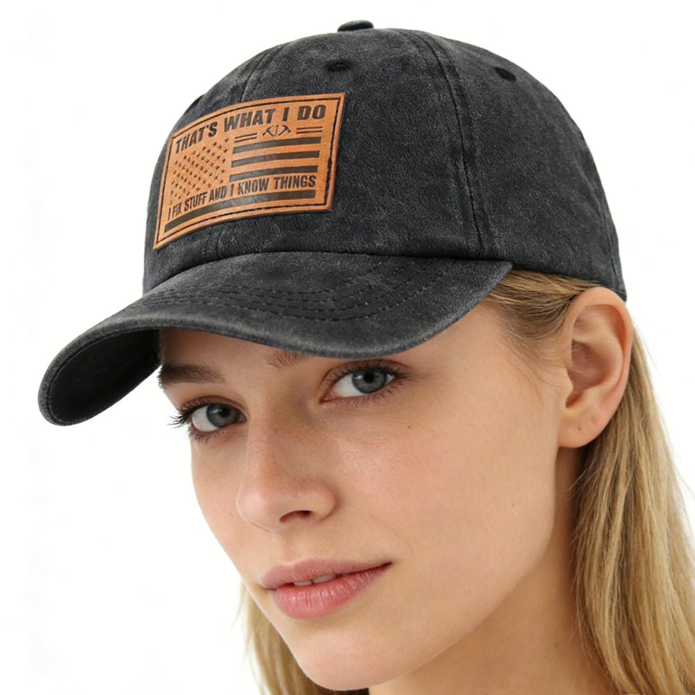 2pcs I FIX Black Hat For Men Women - LADYLINE X