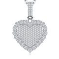A Luxurious And Fashionable Minimalist Jewelry Pendant Necklace Set With Top - quality Moissanite, Made Of S925 Silver Electroplated With Platinum. - LADYLINE X