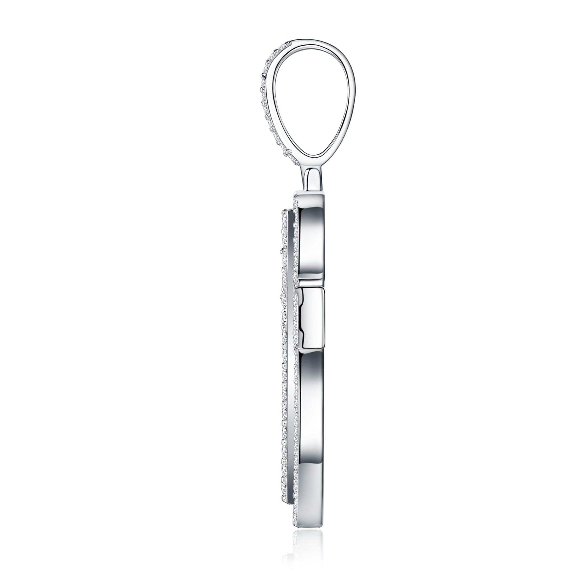 A Luxurious And Fashionable Minimalist Jewelry Pendant Necklace Set With Top - quality Moissanite, Made Of S925 Silver Electroplated With Platinum. - LADYLINE X