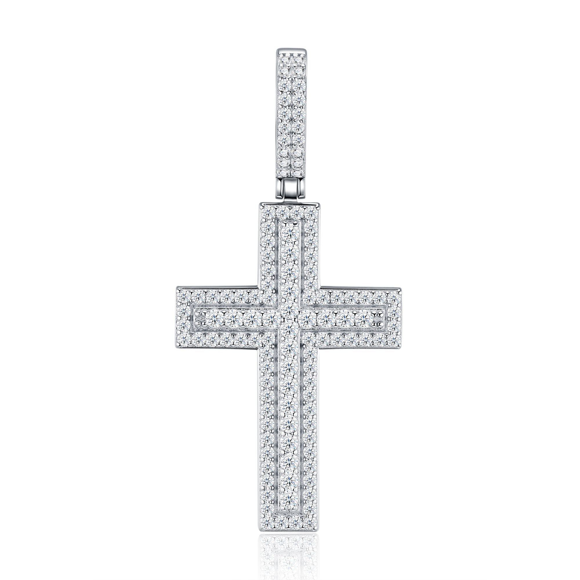 A Luxurious And Fashionable Minimalist Jewelry Pendant Necklace Set With Top - quality Moissanite, Made Of S925 Silver Electroplated With Platinum. - LADYLINE X