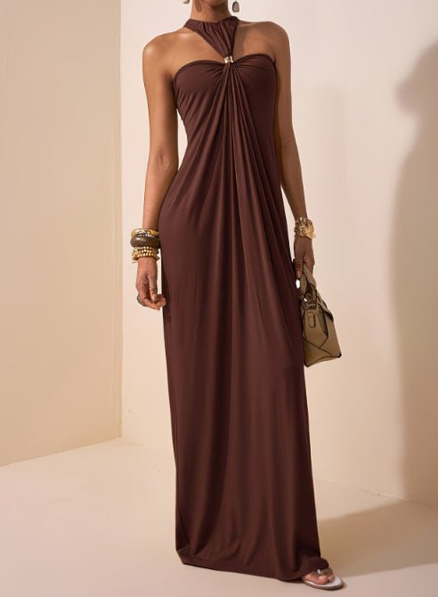 A Solid Color Dress For Fashionable Ladies - LADYLINE X