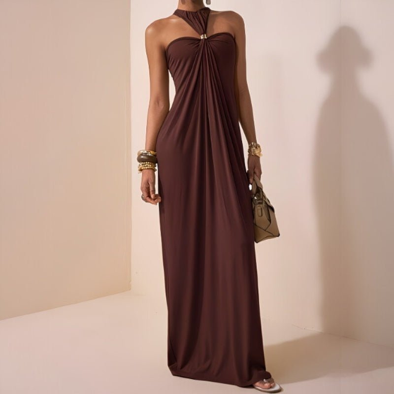 A Solid Color Dress For Fashionable Ladies - LADYLINE X