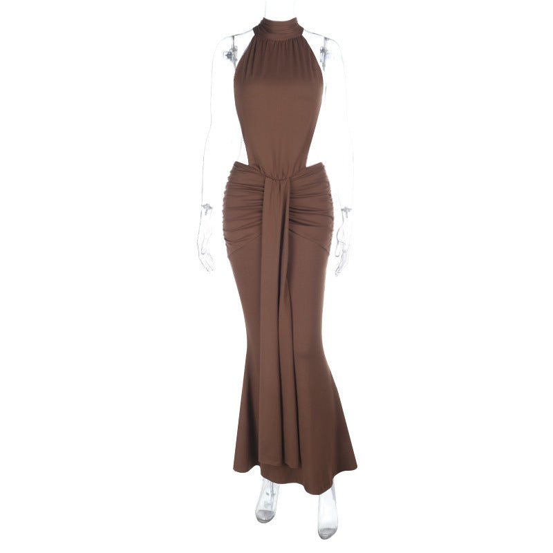 Beach Vacation Halter Neck Backless Evening Dress Womens - LADYLINE X