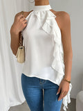 Boho - style Backless Halterneck Sleeveless Tank Top Shirt - LADYLINE X