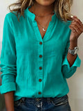 Casual Stand - collar Relaxed - fit Versatile Fashion - forward Shirt - LADYLINE X
