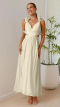 Chiffon Floral Backless Cross - Strap Dress - LADYLINE X