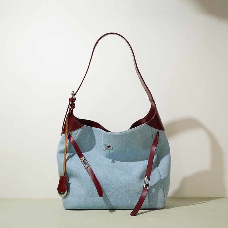 Cowhide Shoulder Tote Bag - LADYLINE X