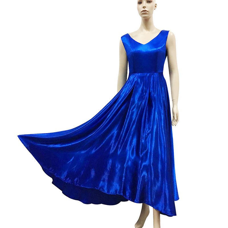 Deep V Neck Sleeveless Backless Bow Ball Evening Dress - LADYLINE X