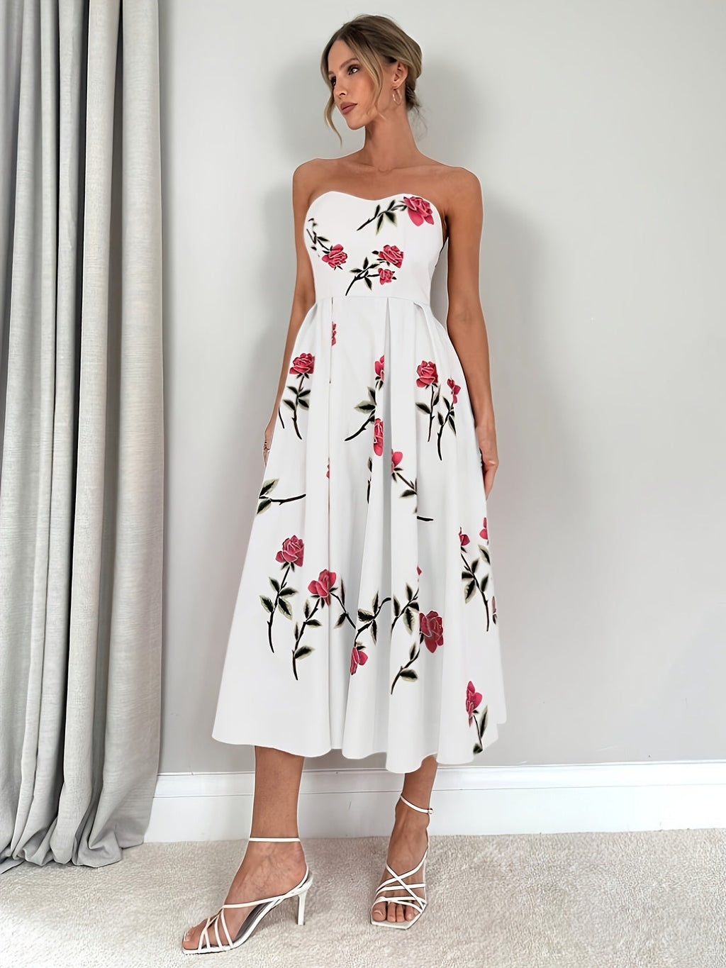 Elegant Line Women's A - Line Floral Print - LADYLINE X