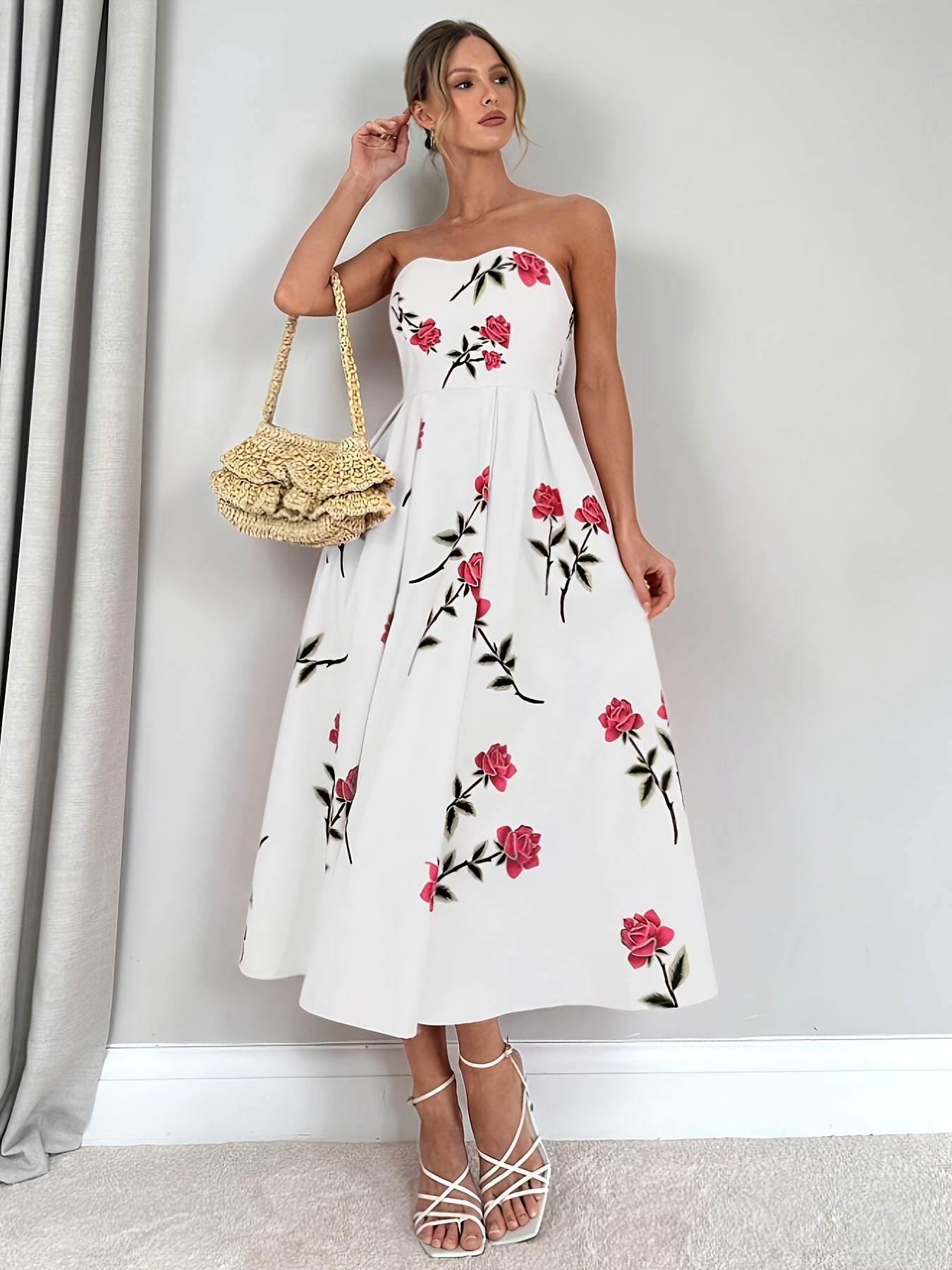 Elegant Line Women's A - Line Floral Print - LADYLINE X