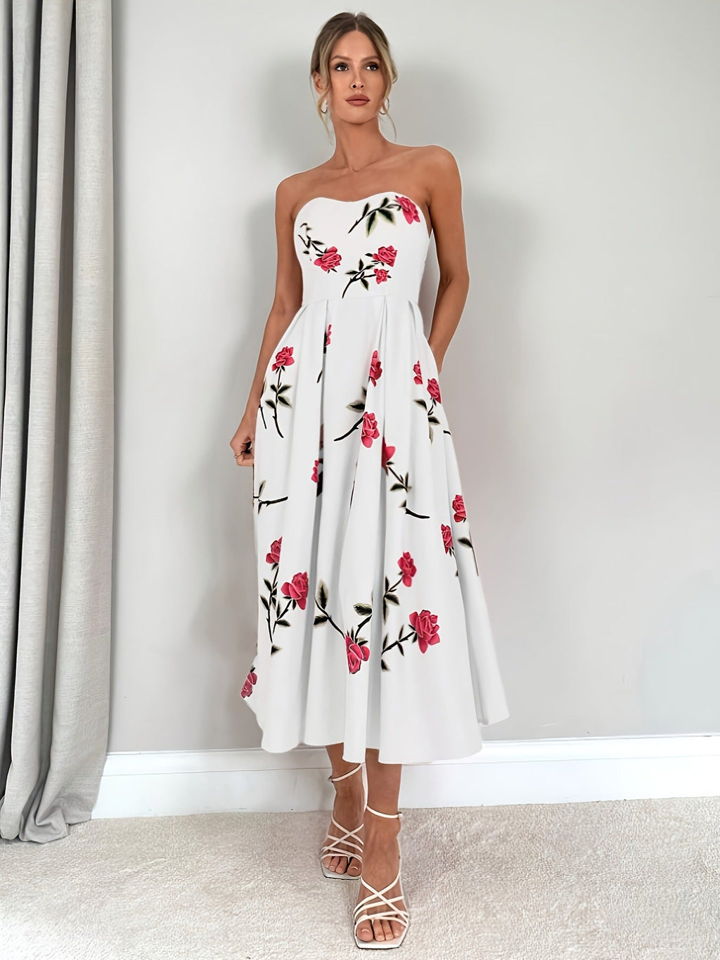 Elegant Line Women's A - Line Floral Print - LADYLINE X