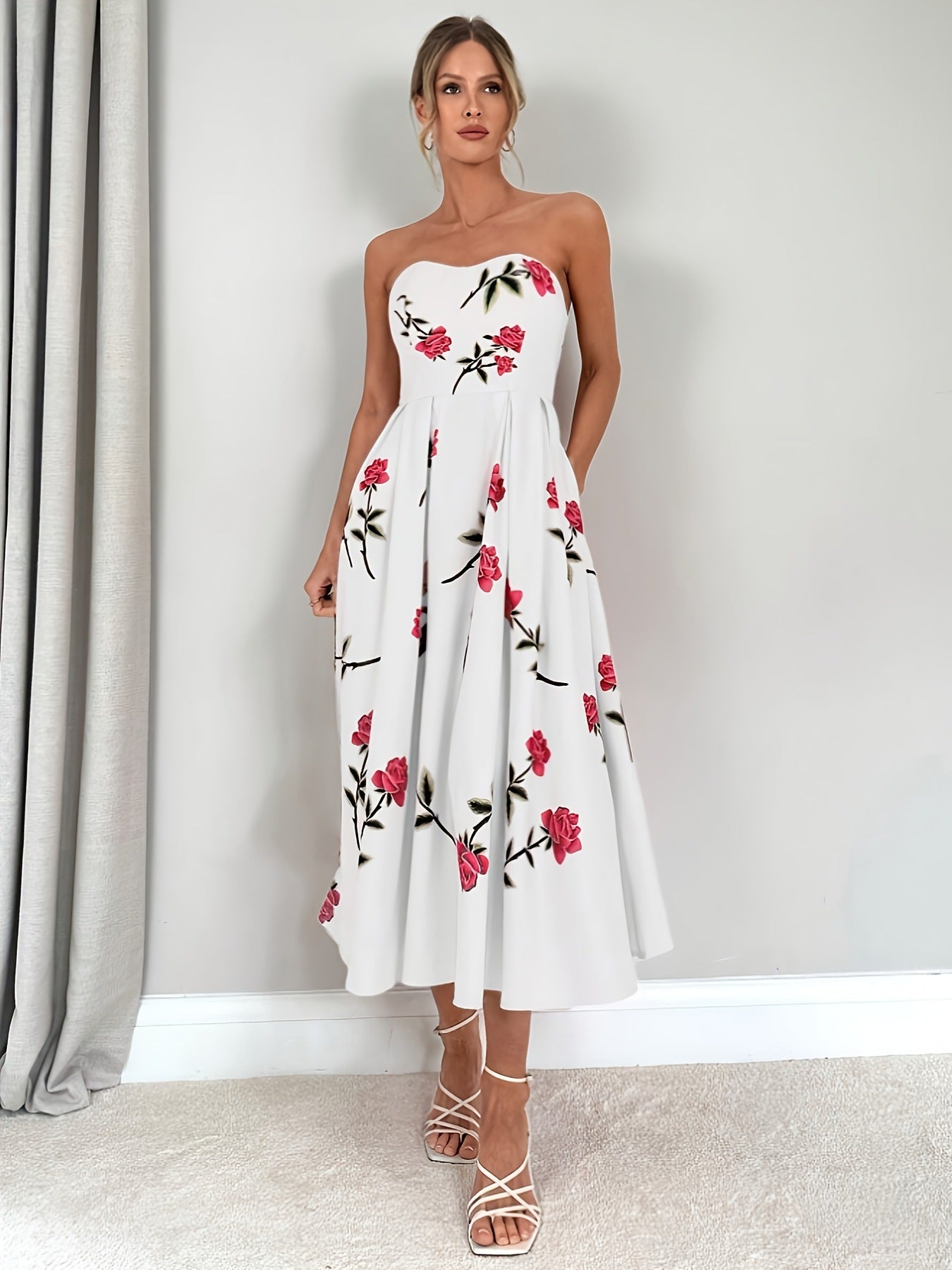 Elegant Line Women's A - Line Floral Print - LADYLINE X