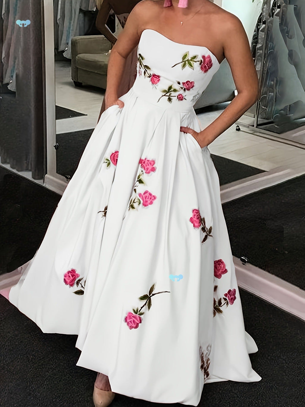 Elegant Line Women's A - Line Floral Print - LADYLINE X