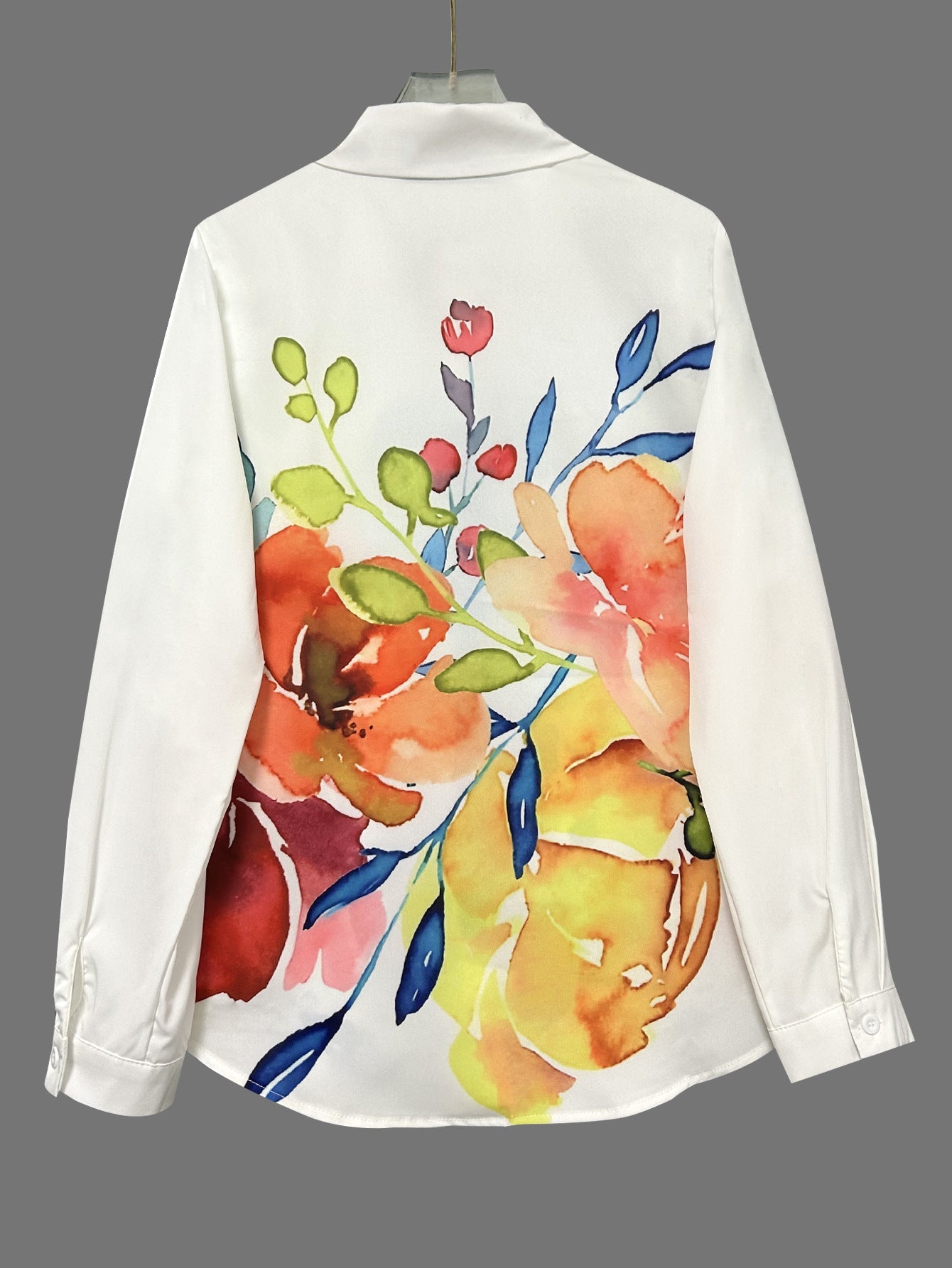 Elegant New Womens Cardigan With Ink - Wash Floral Print - LADYLINE X