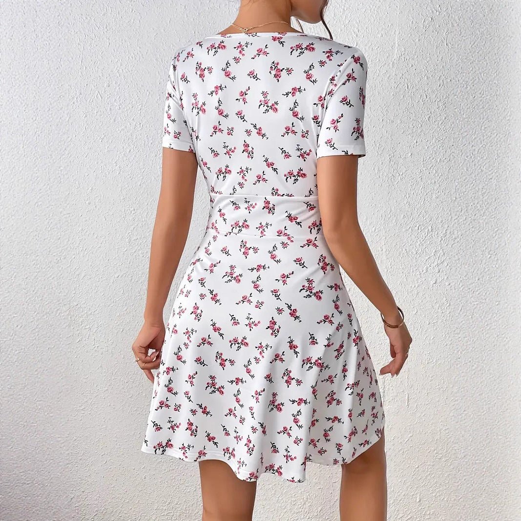 Elegant White Polka - Dot Dress For Women - LADYLINE X