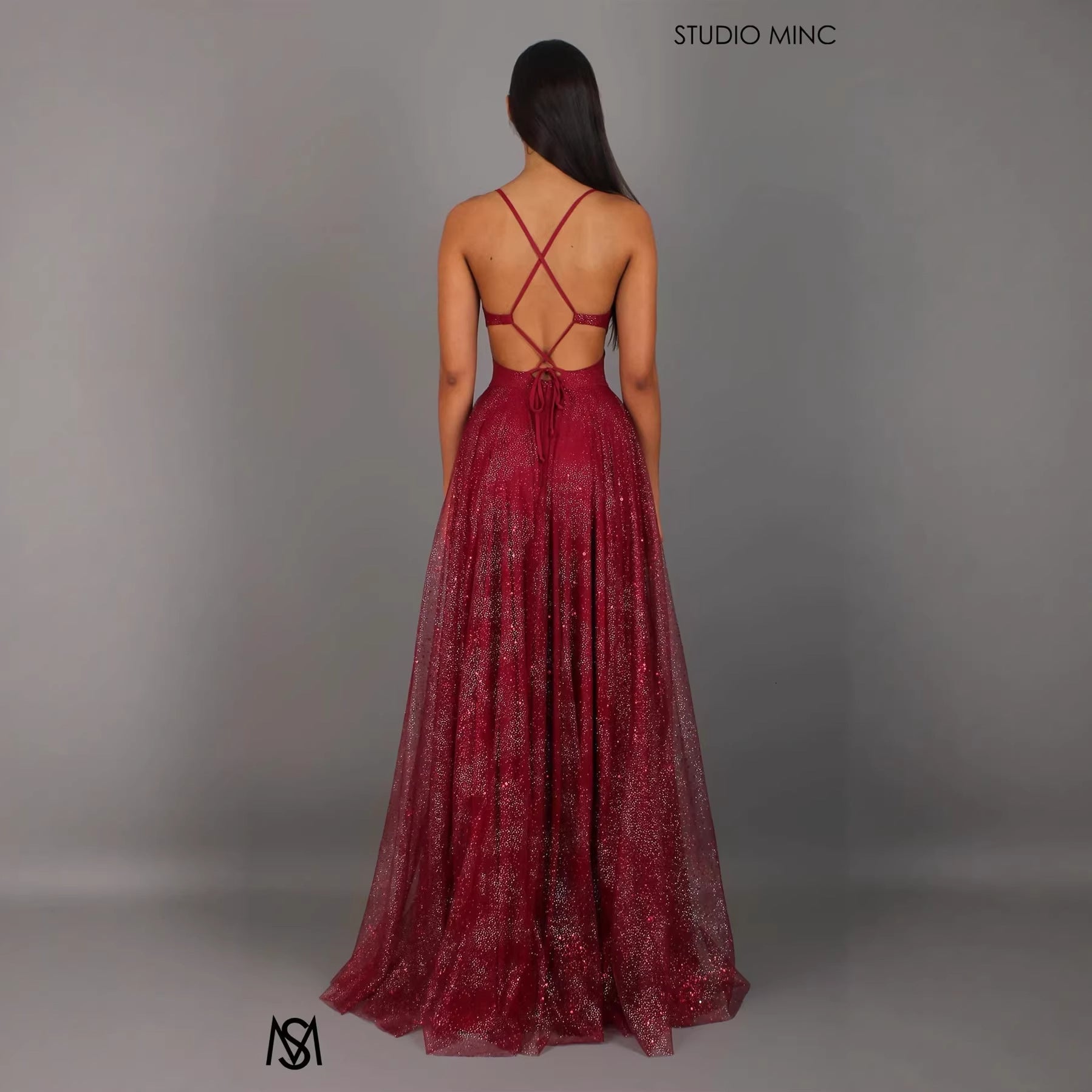 Elegant Womens V - neck Sleeveless Strapless Dress With A Flared Hem High Waist Split Women Long Dresses Party Dress - LADYLINE X