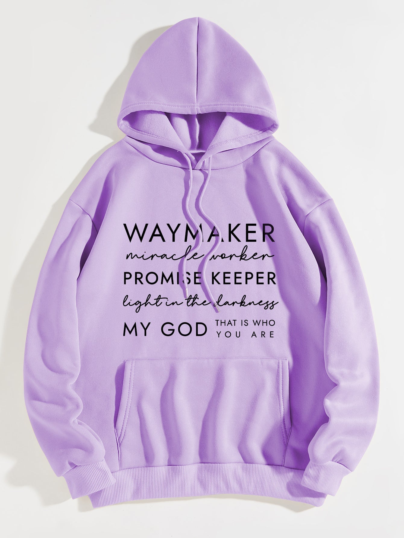 European And American - style Hooded Sweatshirt Solid - color Lettered Sweatshirt - LADYLINE X
