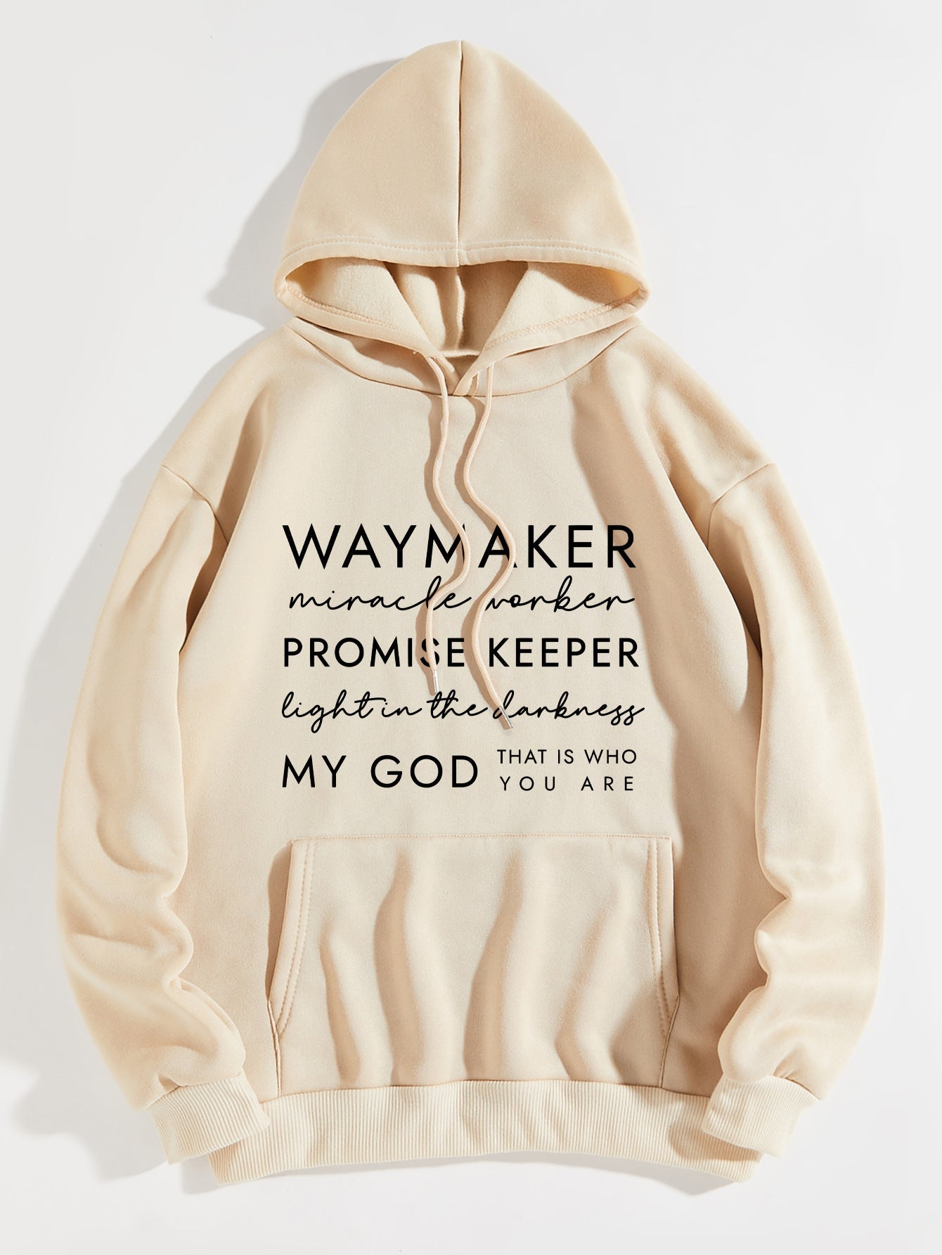 European And American - style Hooded Sweatshirt Solid - color Lettered Sweatshirt - LADYLINE X
