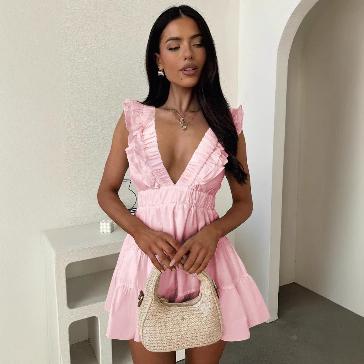 European And American - style Sexy Slim - fit Sleeveless Dress - LADYLINE X
