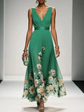 Evening Gown Elegant V - neck Cross - border Dress - LADYLINE X