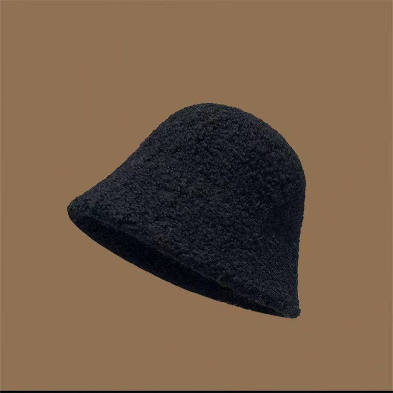 Face - flattering Solid - color Warm Bucket Hat - LADYLINE X