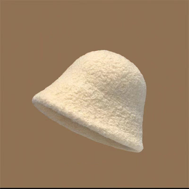 Face - flattering Solid - color Warm Bucket Hat - LADYLINE X