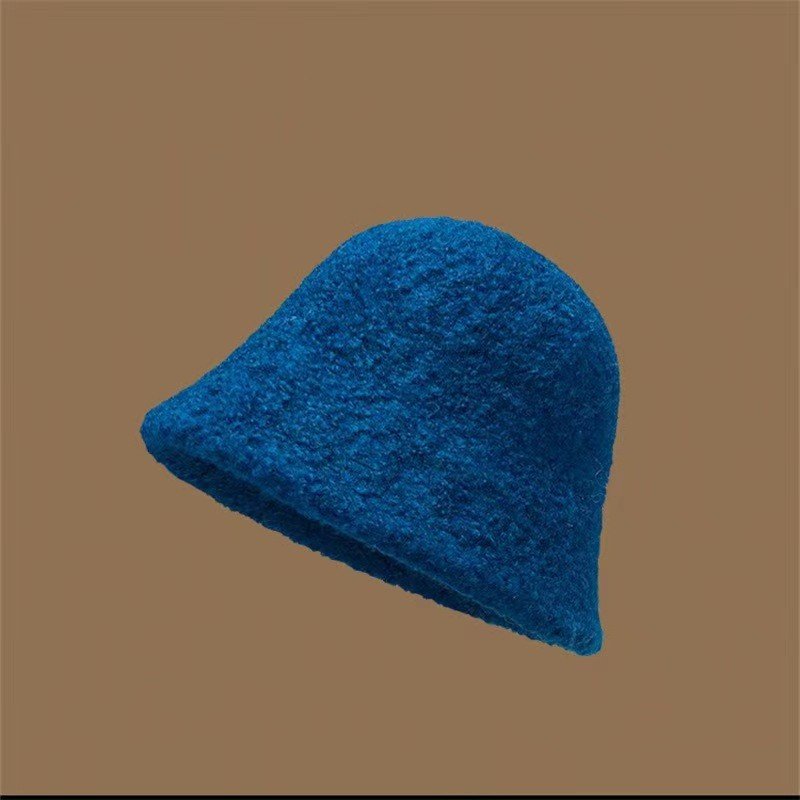 Face - flattering Solid - color Warm Bucket Hat - LADYLINE X