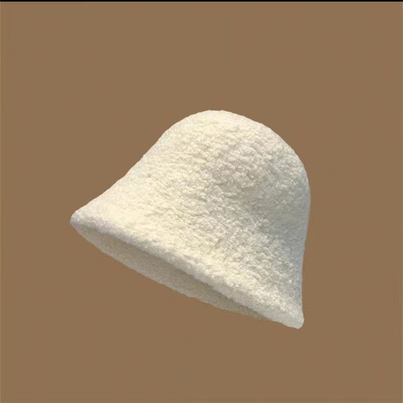Face - flattering Solid - color Warm Bucket Hat - LADYLINE X