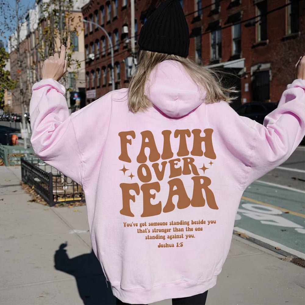 Faith Over Fear Hoodie Christian Sweatshirt Fashion Faith Shi - LADYLINE X