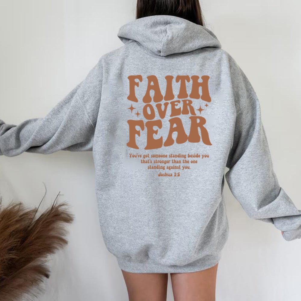 Faith Over Fear Hoodie Christian Sweatshirt Fashion Faith Shi - LADYLINE X
