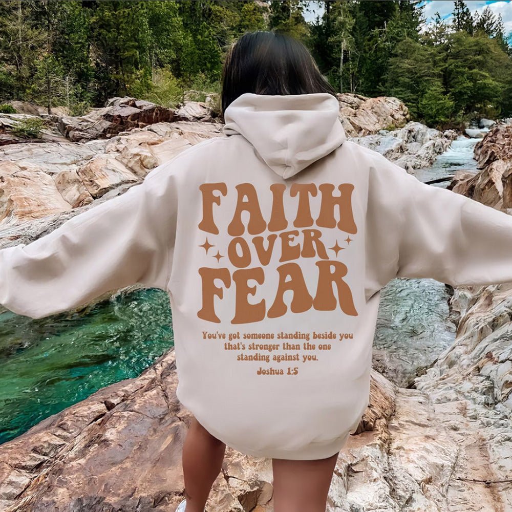 Faith Over Fear Hoodie Christian Sweatshirt Fashion Faith Shi - LADYLINE X