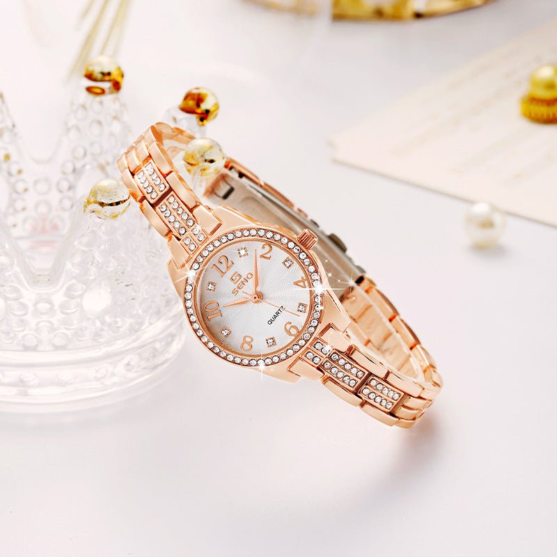 Fashion Waterproof Women's Jewelry Buckle Quartz Watch - LADYLINE X