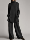 Fashion Women's Knitted Sweater Trousers Suit - LADYLINE X