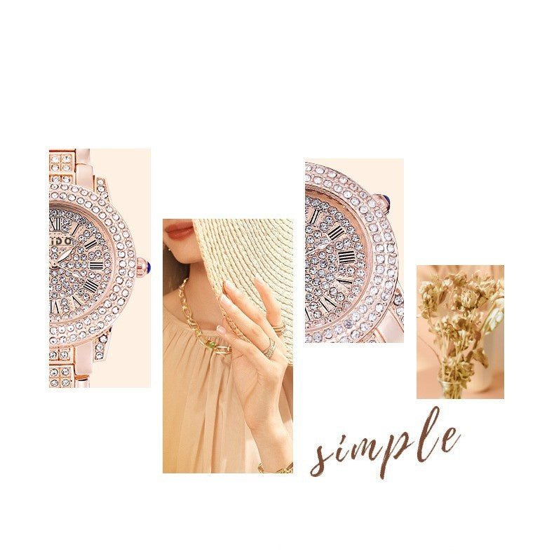 Fashionable Diamond - Encrusted Sports Watch For Women - LADYLINE X