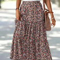 Fashionable Printed Floral High - Waisted Skirt - LADYLINE X