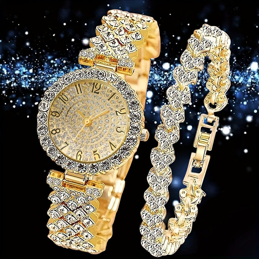 Fashionable Roman - Style Diamond - Encrusted Womens Watch - LADYLINE X