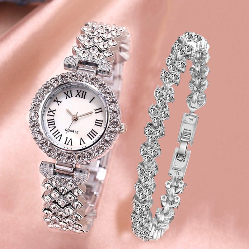 Fashionable Roman - Style Diamond - Encrusted Womens Watch - LADYLINE X
