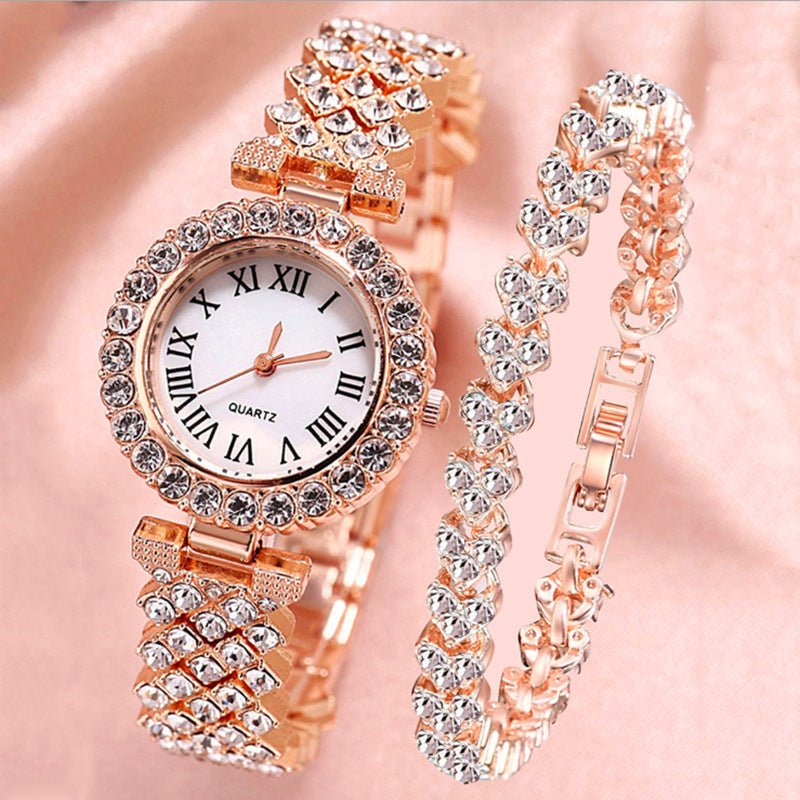 Fashionable Roman - Style Diamond - Encrusted Womens Watch - LADYLINE X