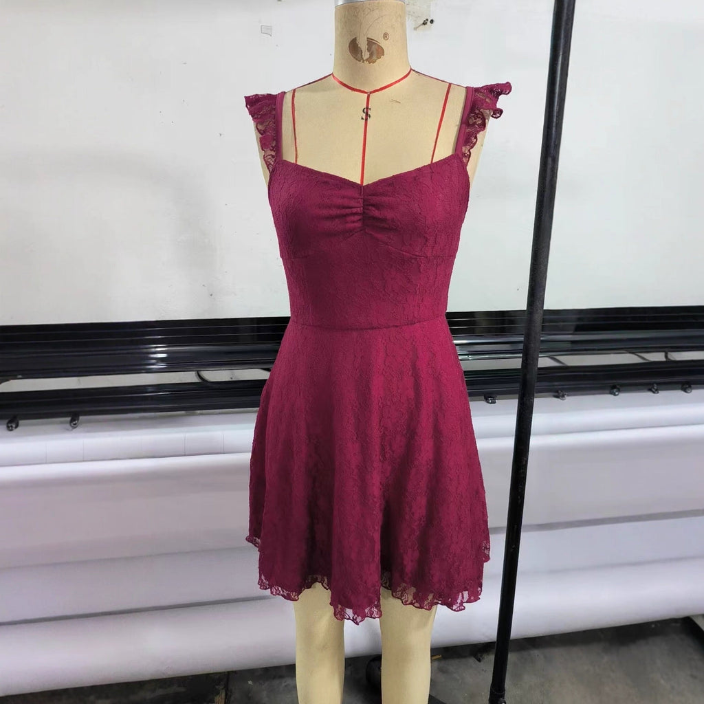Fashionable Sexy Backless Lace Slip Dress For Women - LADYLINE X