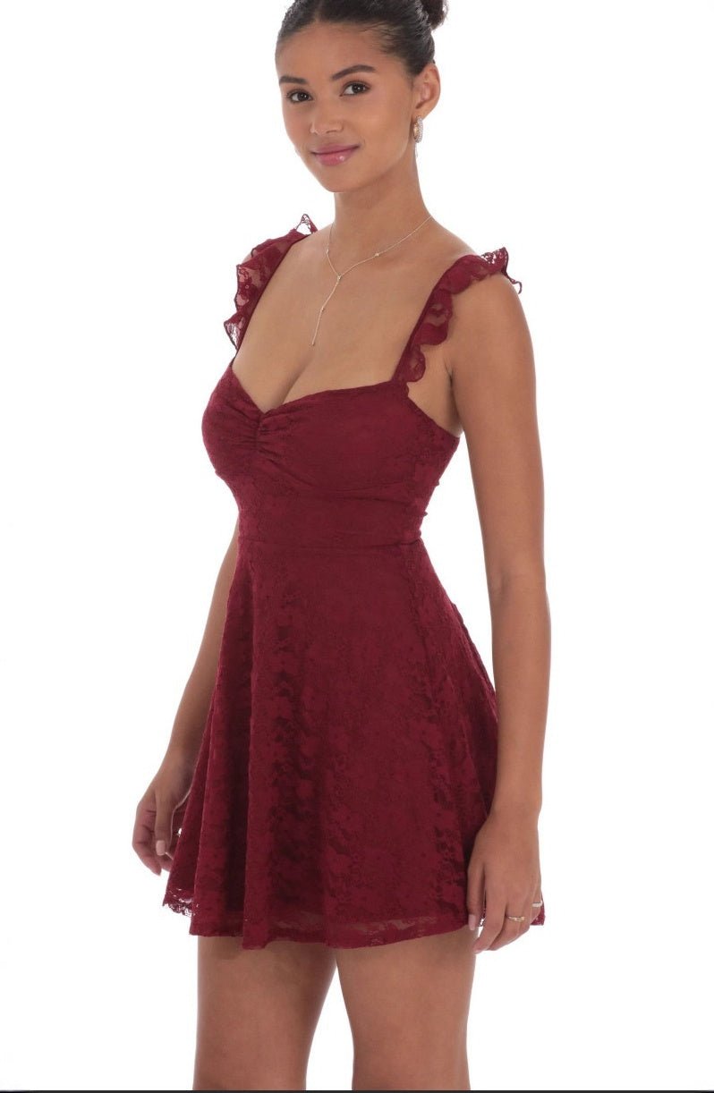 Fashionable Sexy Backless Lace Slip Dress For Women - LADYLINE X