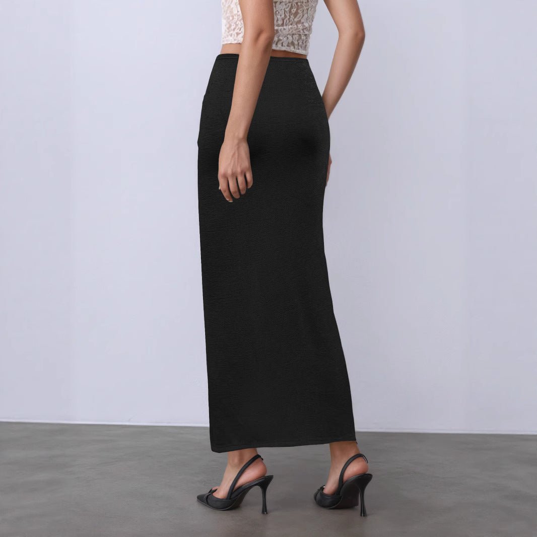 Fashionable Slim - fit Twisted Midi Skirt - LADYLINE X