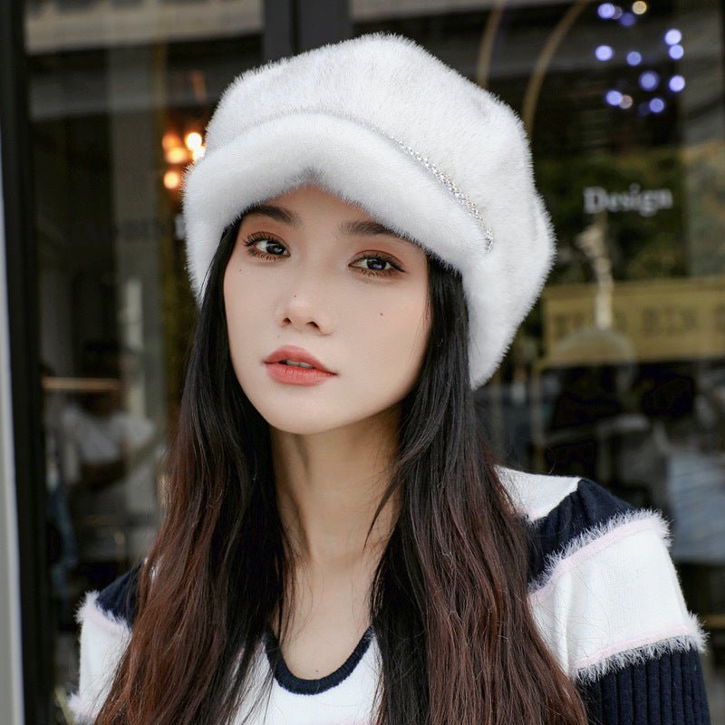 Fleece - lined Insulated Baseball Cap With A Chin Strap For Extra Warmth - LADYLINE X