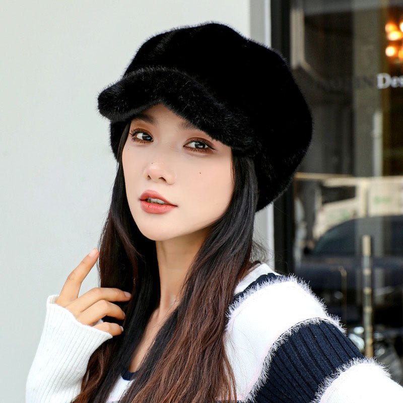 Fleece - lined Insulated Baseball Cap With A Chin Strap For Extra Warmth - LADYLINE X