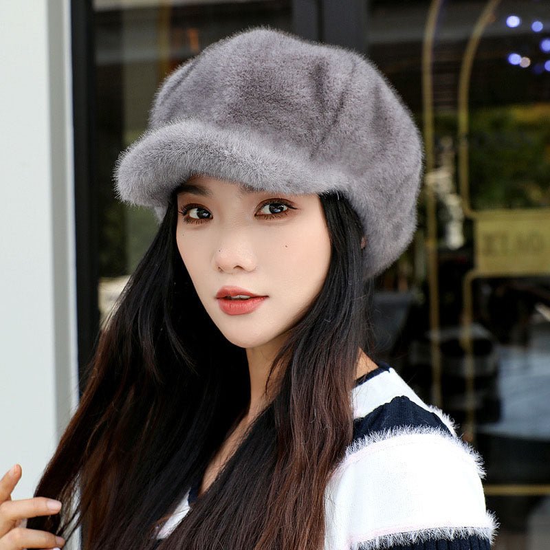 Fleece - lined Insulated Baseball Cap With A Chin Strap For Extra Warmth - LADYLINE X