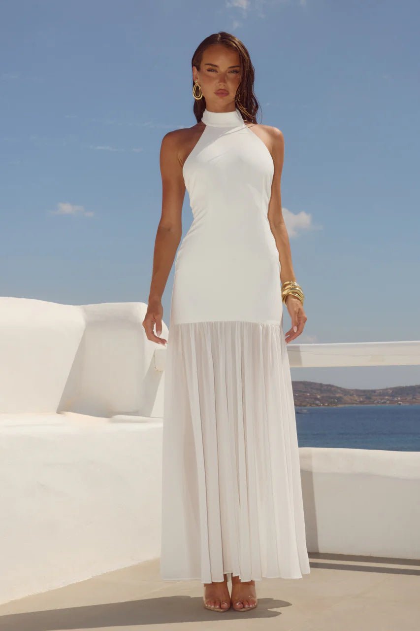 Flowing Resort - style Patchwork Maxi Dress, Fairy - like Gown - LADYLINE X