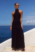 Flowing Resort - style Patchwork Maxi Dress, Fairy - like Gown - LADYLINE X