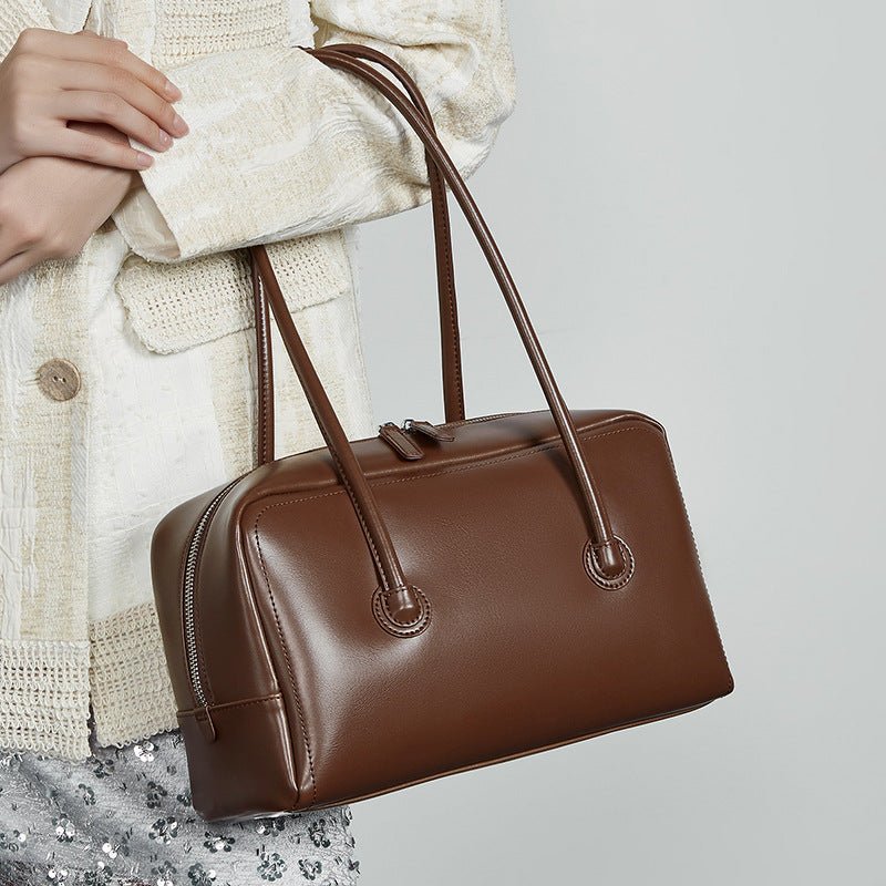 Genuine Leather Boston Women's Portable Shoulder Bag - LADYLINE X