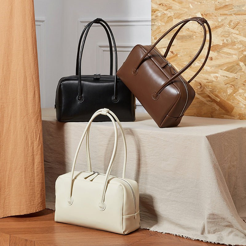 Genuine Leather Boston Women's Portable Shoulder Bag - LADYLINE X