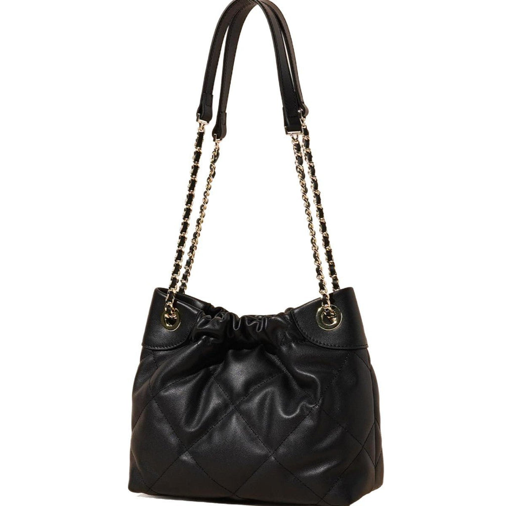 Genuine Leather Pleated ShoulderCrossbody Bag With Chain Strap - LADYLINE X