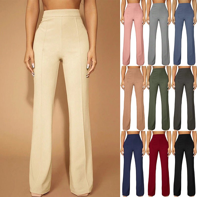 High Waist All - matching Fashion Business Commute Fall Women's Clothing Casual Business Pants Trousers - LADYLINE X